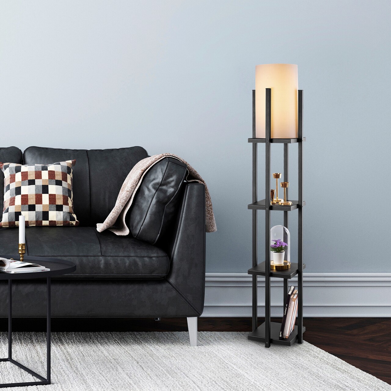 Lampadar, Opviq, 211LMP1101, Negru - imagine 7